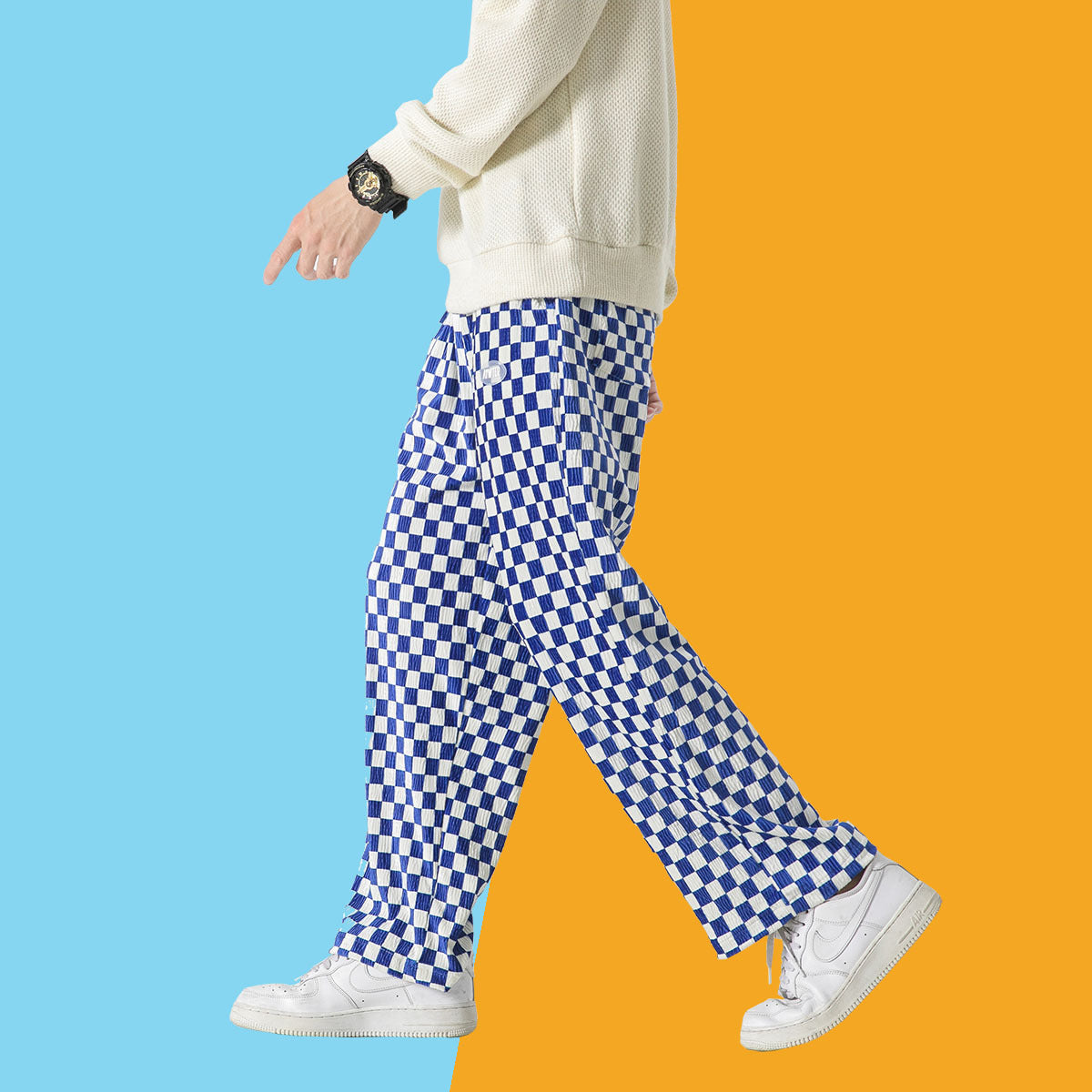 Four-color Checkerboard Fashion Brand Casual Pants