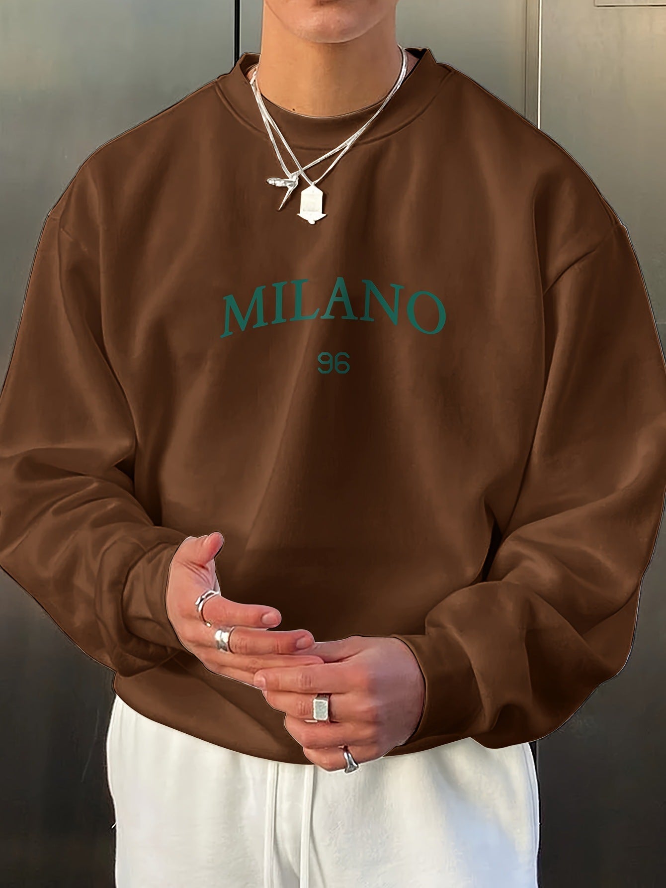 Men's Round-neck Sweater Casual Versatile Long Sleeves