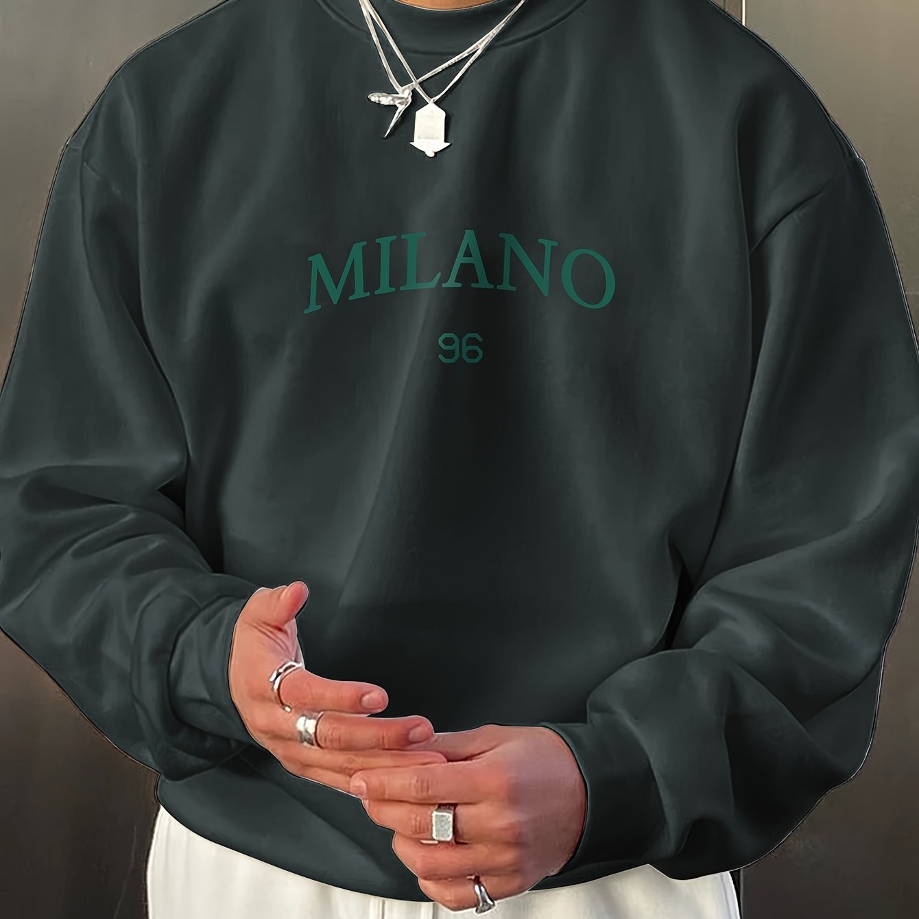 Men's Round-neck Sweater Casual Versatile Long Sleeves