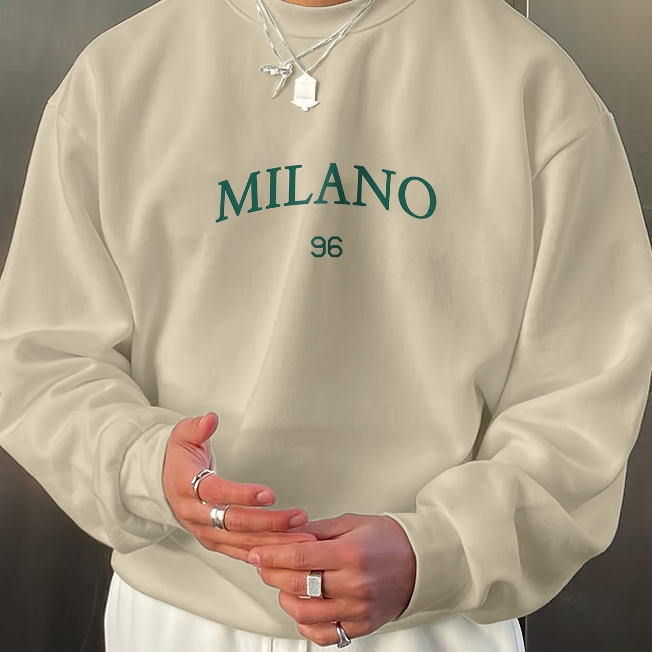 Men's Round-neck Sweater Casual Versatile Long Sleeves