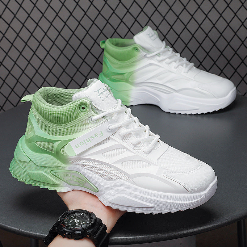 Men's Sports Casual Thick Bottom Wear-resistant High-top Shoes