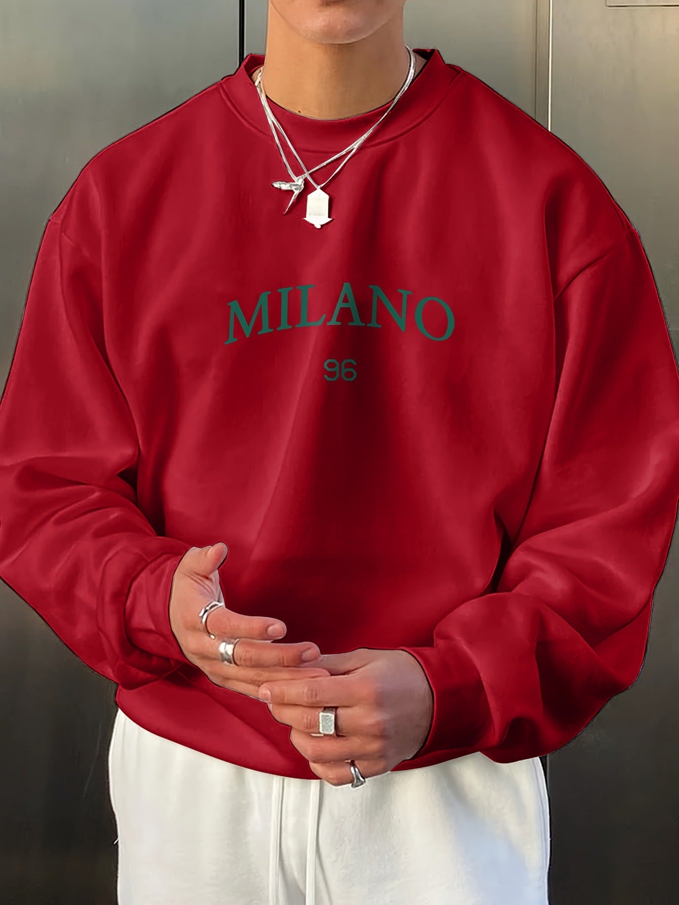 Men's Round-neck Sweater Casual Versatile Long Sleeves