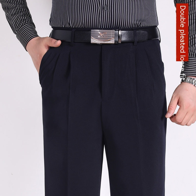 Men's Fashion Casual Loose High Waist Suit Pants