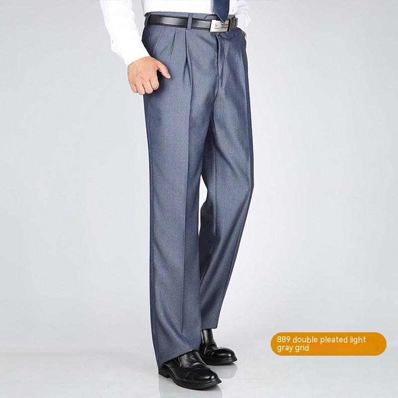 Men's Fashion Casual Loose High Waist Suit Pants