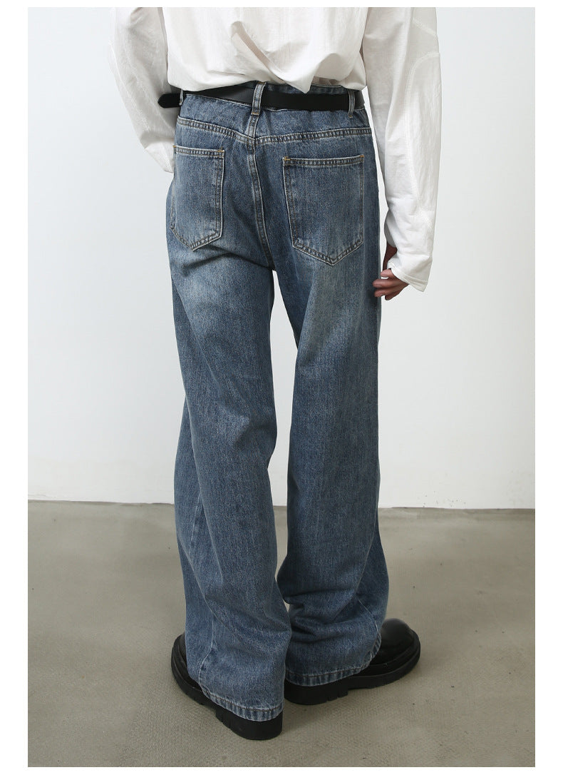 Vintage Jeans Men's Special-interest Design Pants