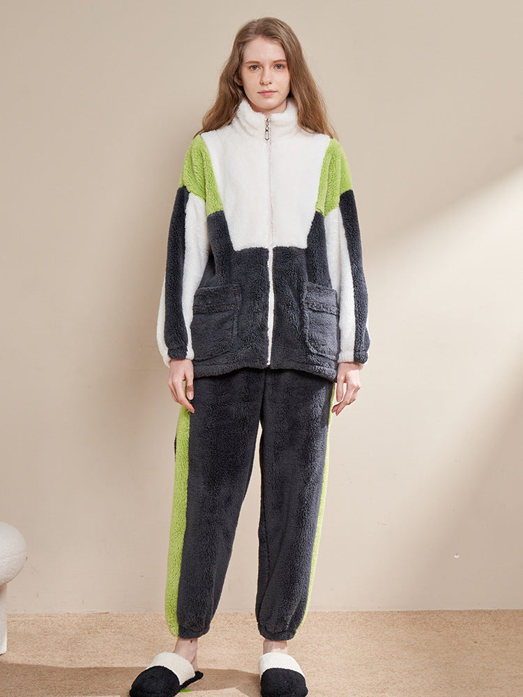 Thickened Fashionable And Versatile Flannel Household Suit