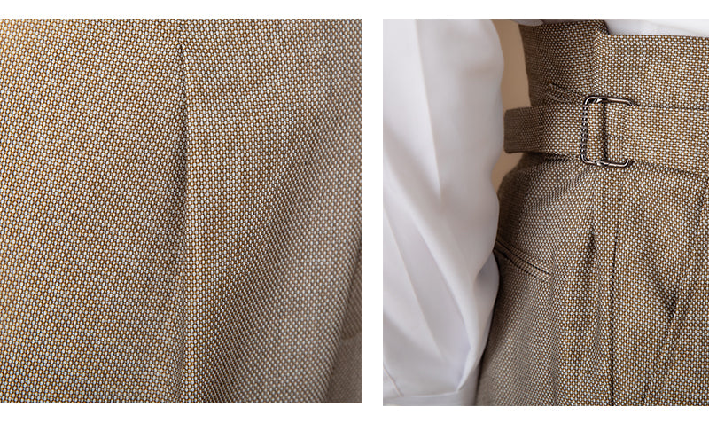 Solid Color Naples High-waisted Trousers Daily Commute Straight Trousers