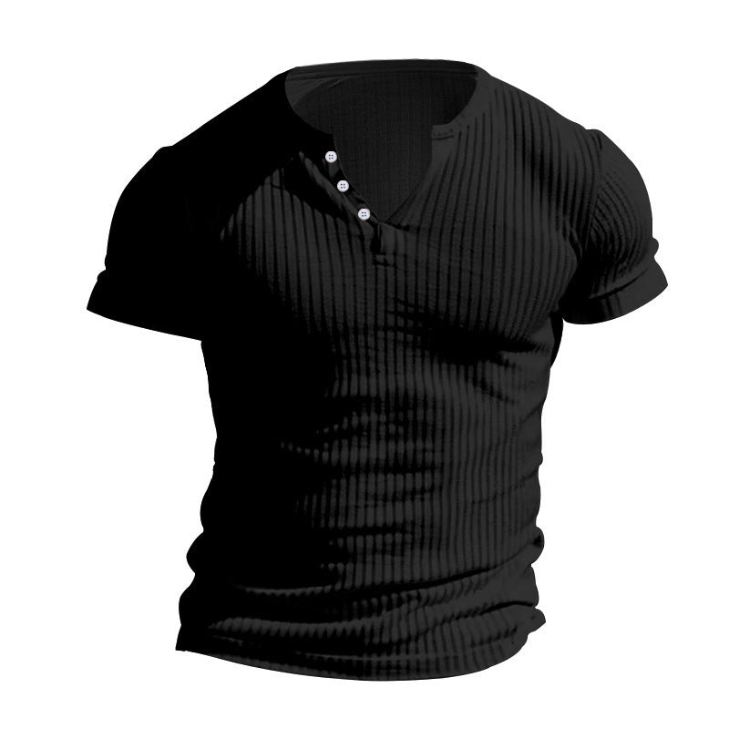 Sunken Stripe Men's Sports Short-sleeved T-shirt
