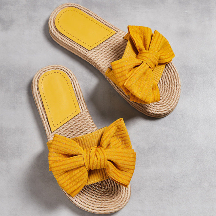 Casual And Comfortable Bow Slippers