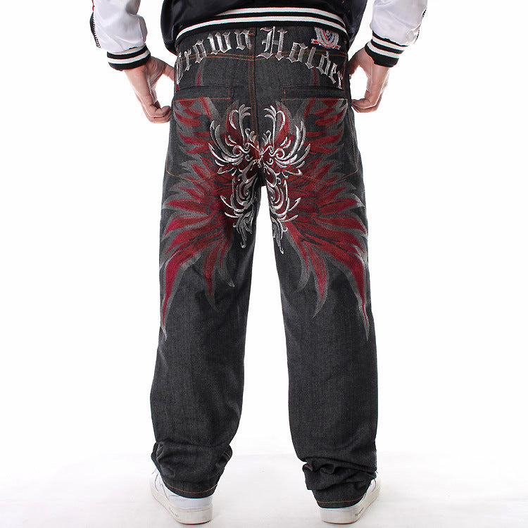 Plus Fat Plus Size Hip-hop Jeans Men's Trend