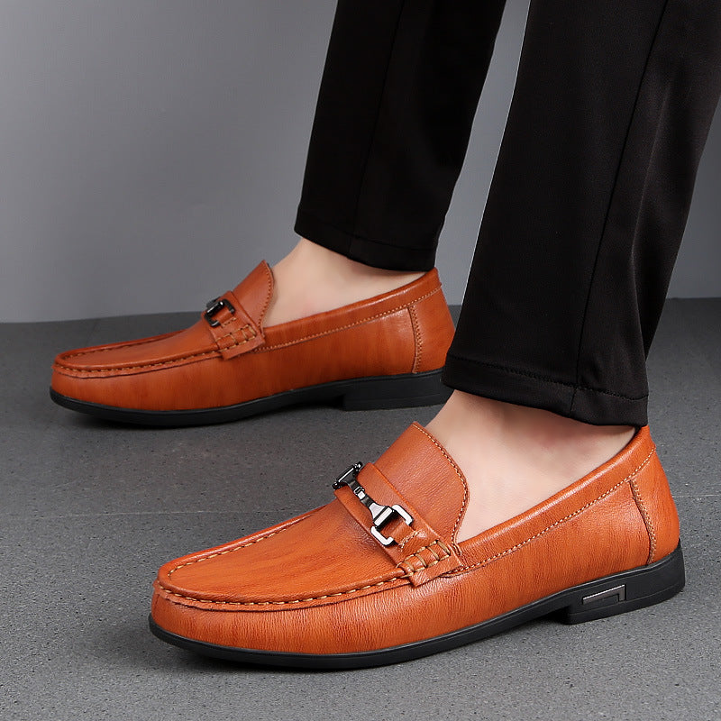 Fashion Personality Male Platform Casual Leather Shoes