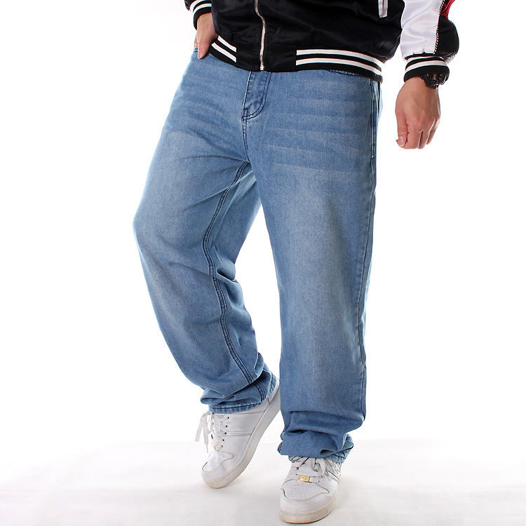 Plus Fat Plus Size Hip-hop Jeans Men's Trend