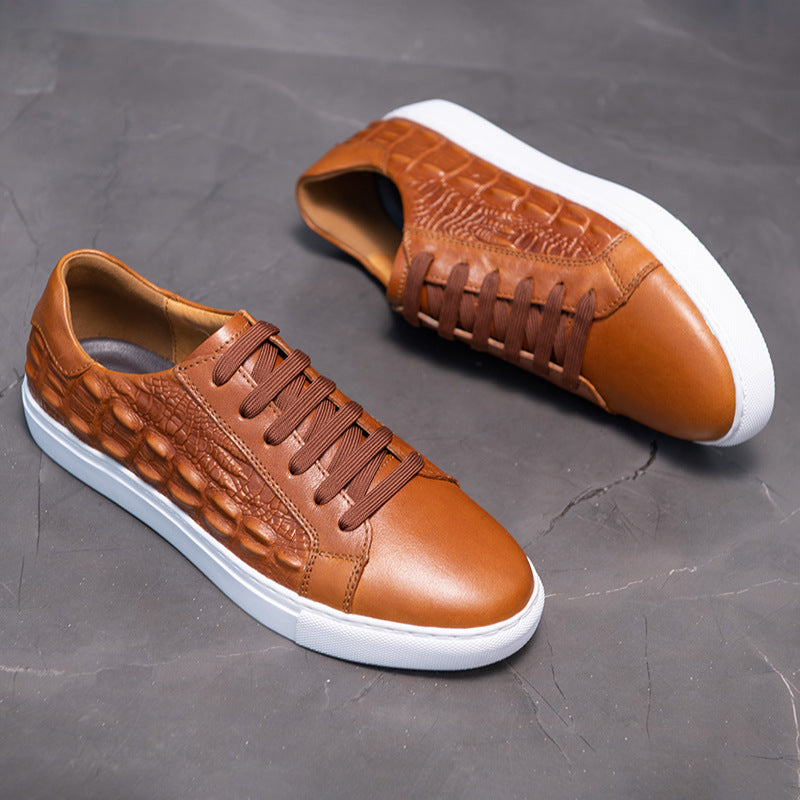 Casual Trend Grain Men's Low Trendy Shoes