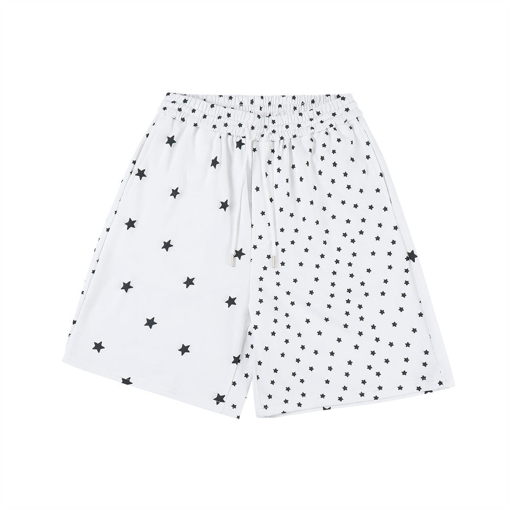 Five-pointed Star Full Print Men's Casual Shorts