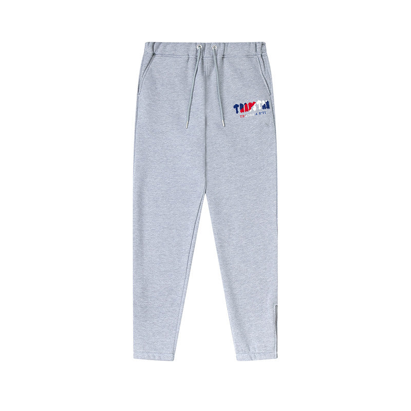 Plush Hoodie With Zipper Closure Trousers