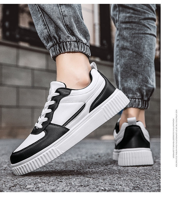 Autumn New Breathable White Shoes For Students Korean Style Trendy All-Match Platform Sports Casual