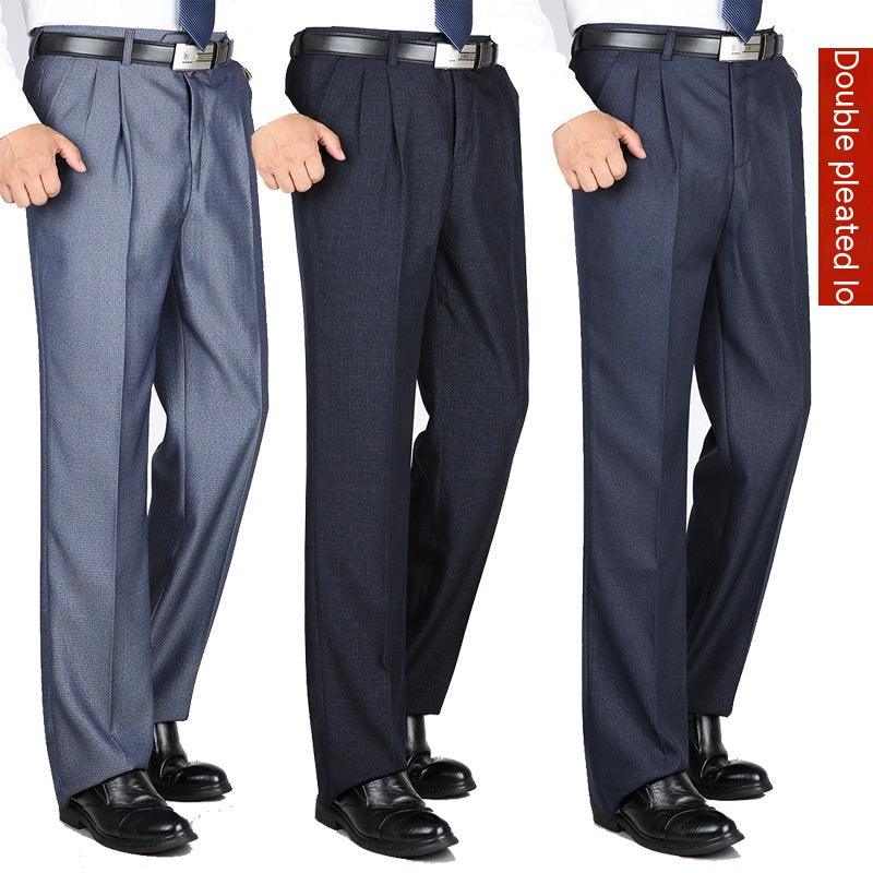 Men's Fashion Casual Loose High Waist Suit Pants