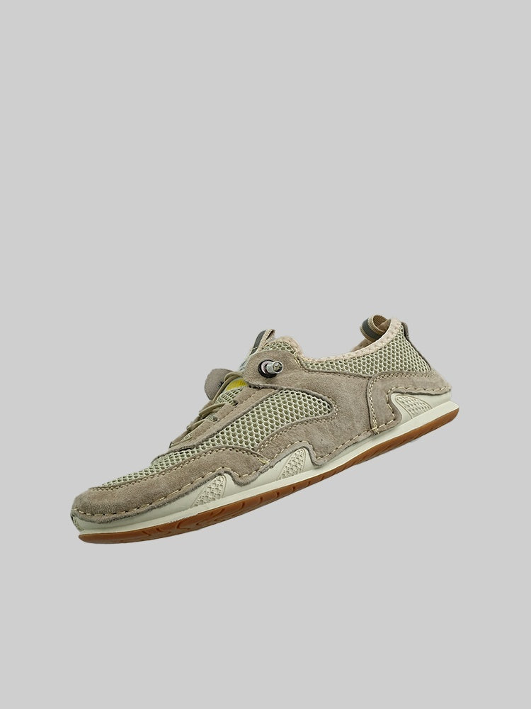 Summer Breathable Real Pigskin Slip-on Casual Shoes