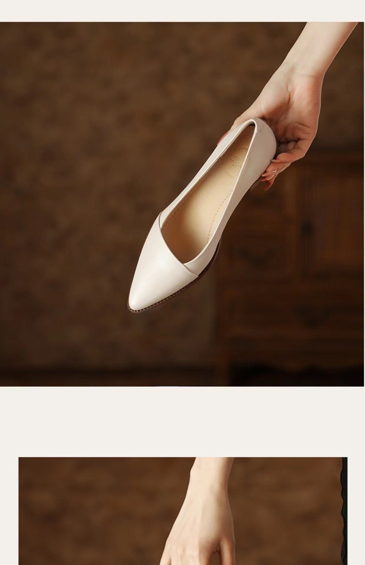 Pointed-toe Soft Bottom Simple Shallow Mouth Casual Shoes