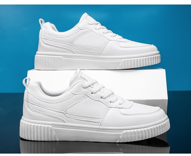 Autumn New Breathable White Shoes For Students Korean Style Trendy All-Match Platform Sports Casual