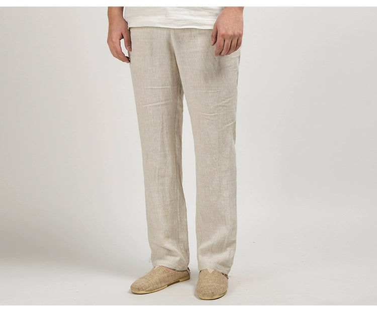 Chinese Style Men's Linen Men's Casual Pants