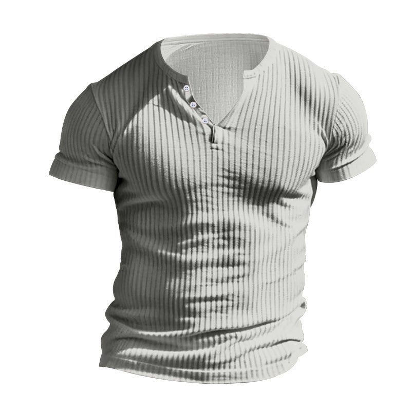 Sunken Stripe Men's Sports Short-sleeved T-shirt