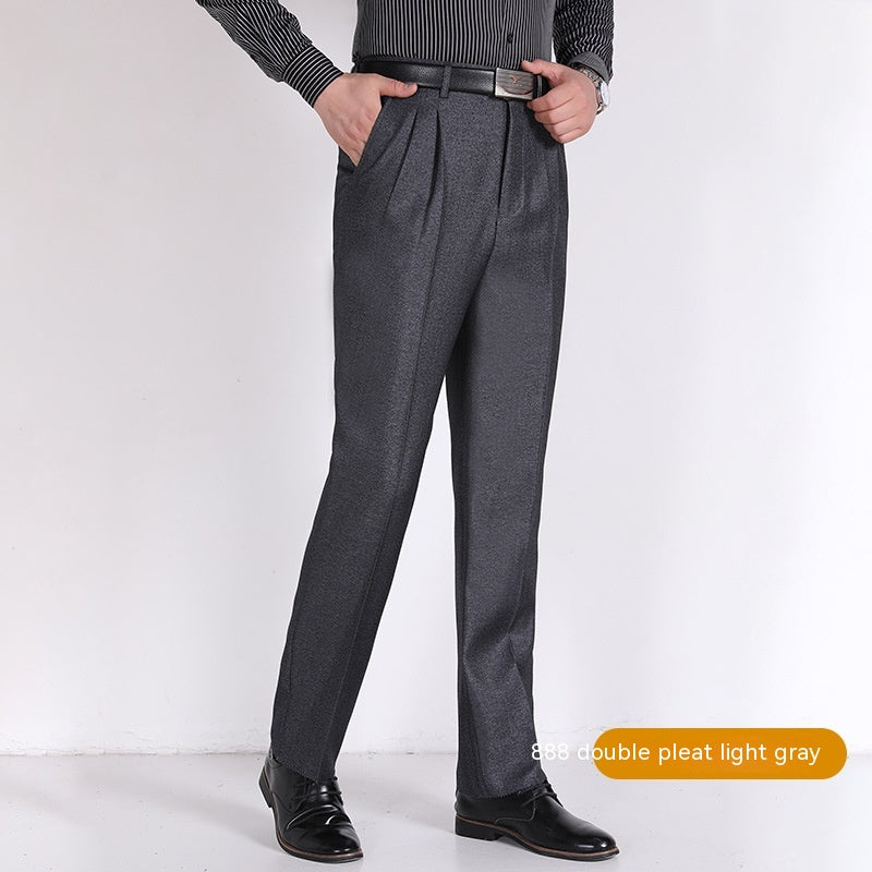 Men's Fashion Casual Loose High Waist Suit Pants