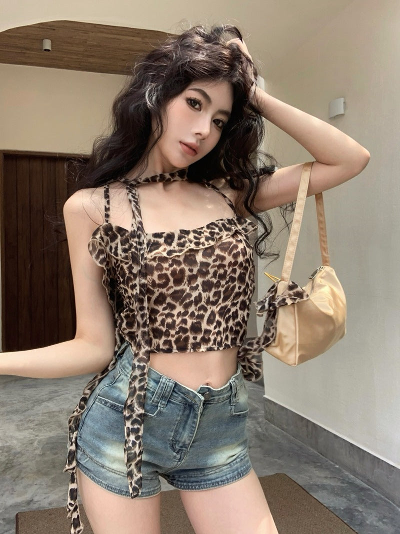 Women's Summer Hot Girl Leopard Print Camisole