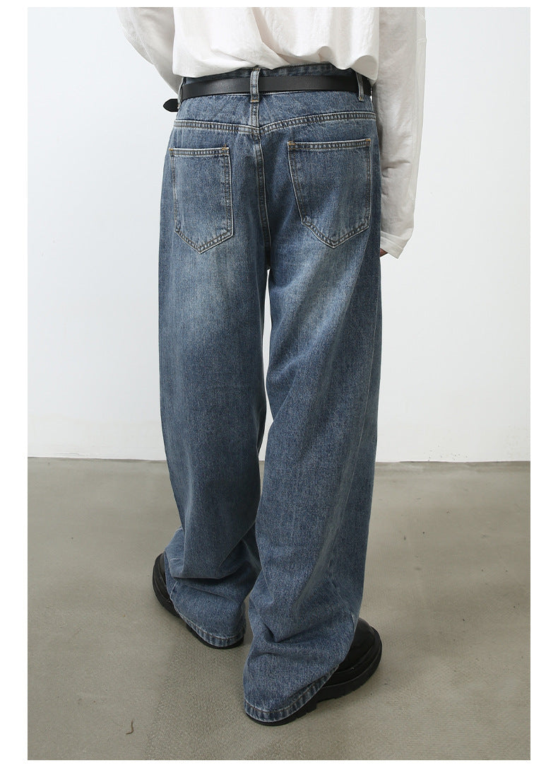 Vintage Jeans Men's Special-interest Design Pants