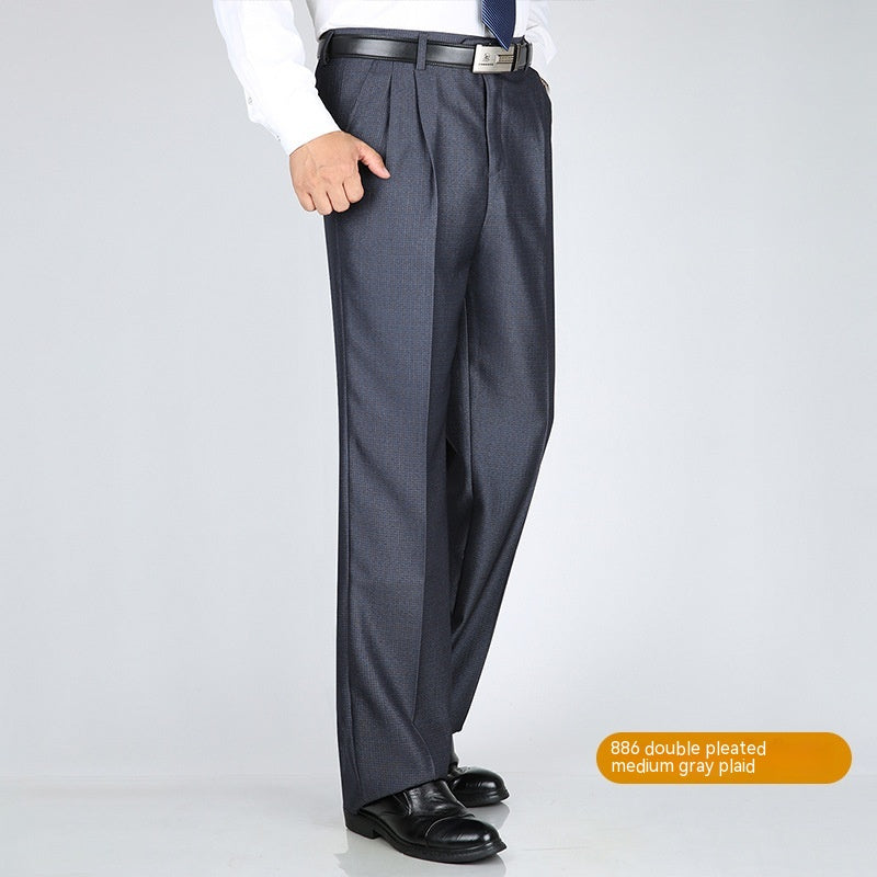 Men's Fashion Casual Loose High Waist Suit Pants