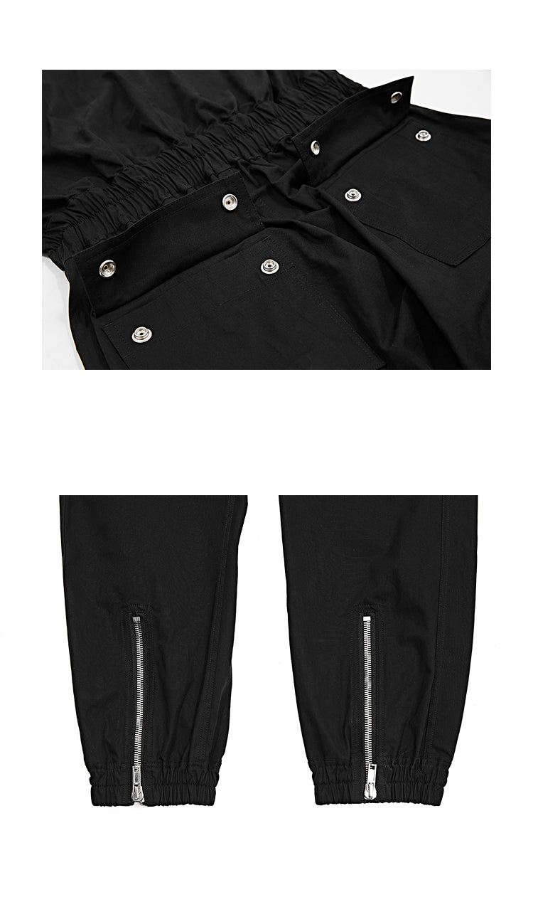 Dark Man Cargo Cotton Loose Jumpsuit