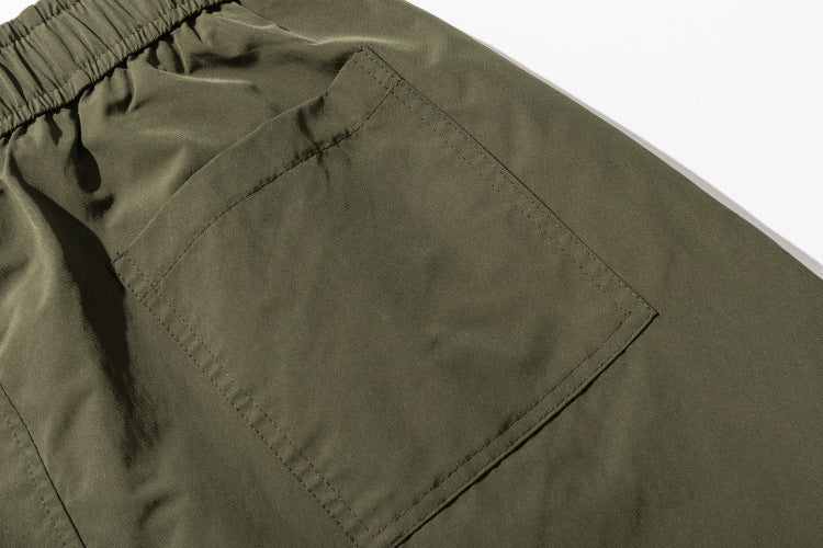 Tapered Casual Pants Men's Zipper Printing Loose