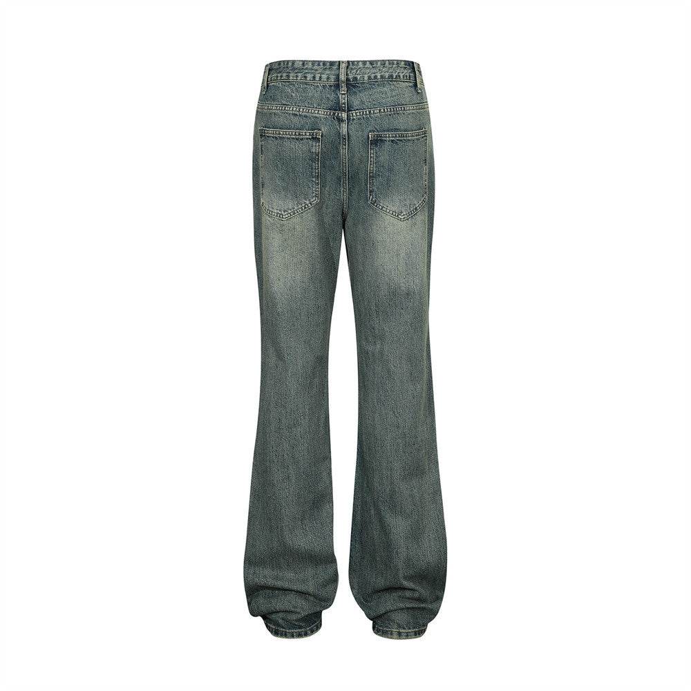 Fashion Brand Hippie Bootcut Trousers Men's Vintage Wash