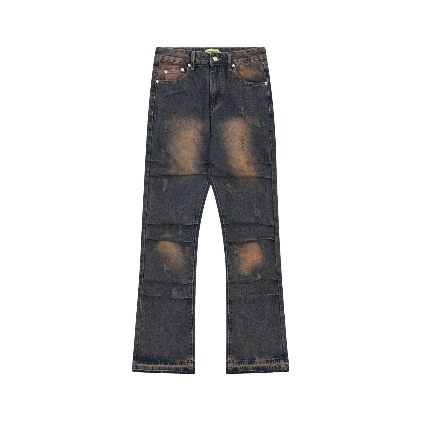 American Street Fashion Wash Denim Trousers