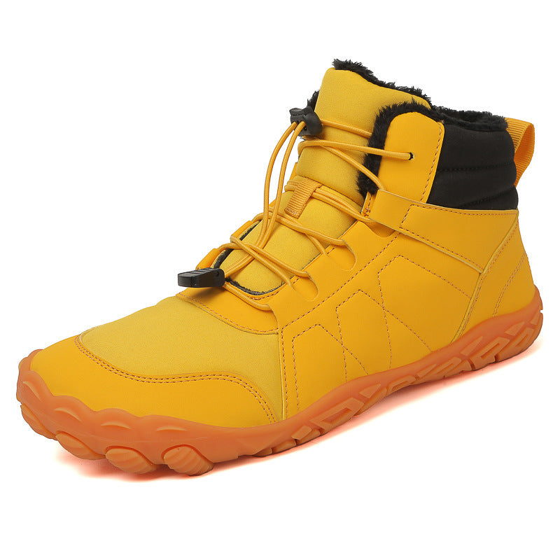 Men's Snow Boots Barefoot With Thick Fleece Sole