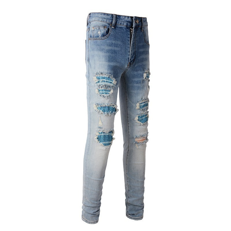 High Street Blue Diamond Washed Jeans Men