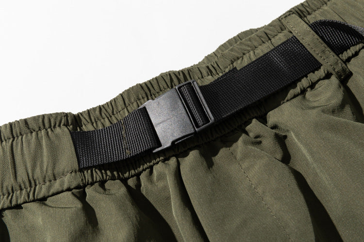 Tapered Casual Pants Men's Zipper Printing Loose