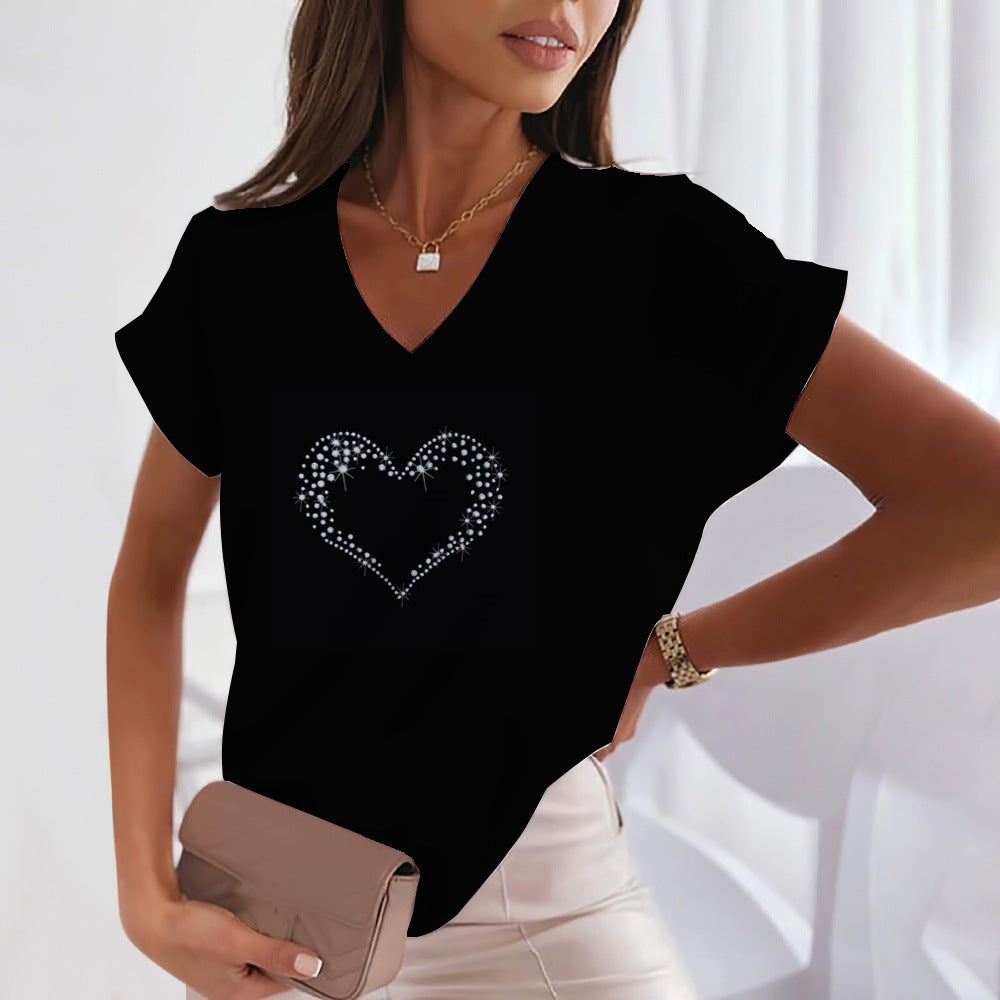 Printed Cute Sweet Short-sleeved T-shirt