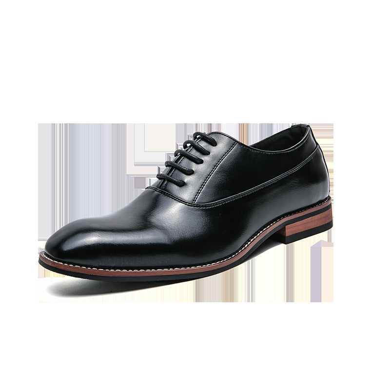 Men's Formal Leather Lace-up Rubber Sole Business Men's Shoes Gentleman