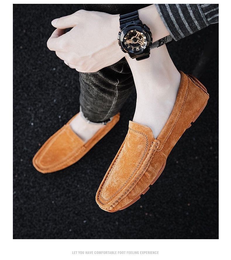 Casual Simple All-matching Genuine Leather Matte Fashion Handmade Stitching Comfortable And Breathable