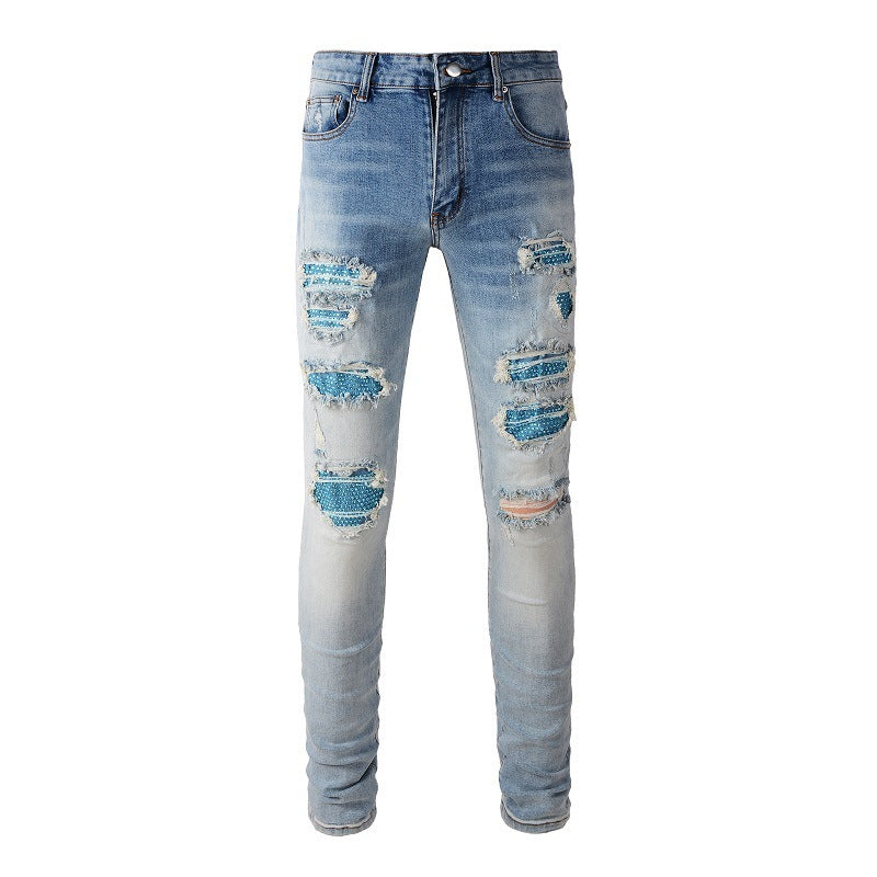 High Street Blue Diamond Washed Jeans Men