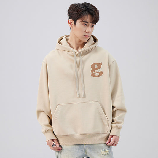 Printed Pullover Hooded Long Sleeves Men's Sweater