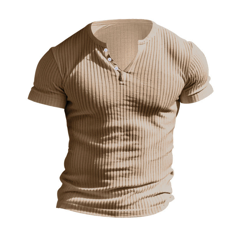 Sunken Stripe Men's Sports Short-sleeved T-shirt
