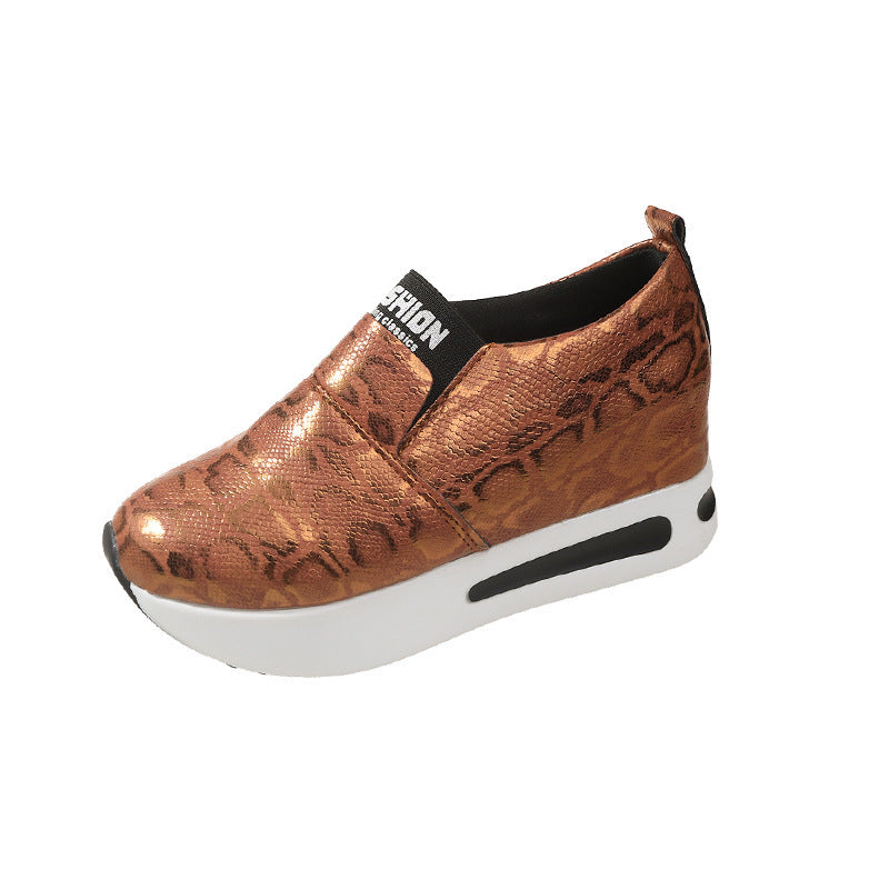 Plus Size Shallow Mouth  Height Increasing Insole Platform Women's Sports Pumps Women's Shoes