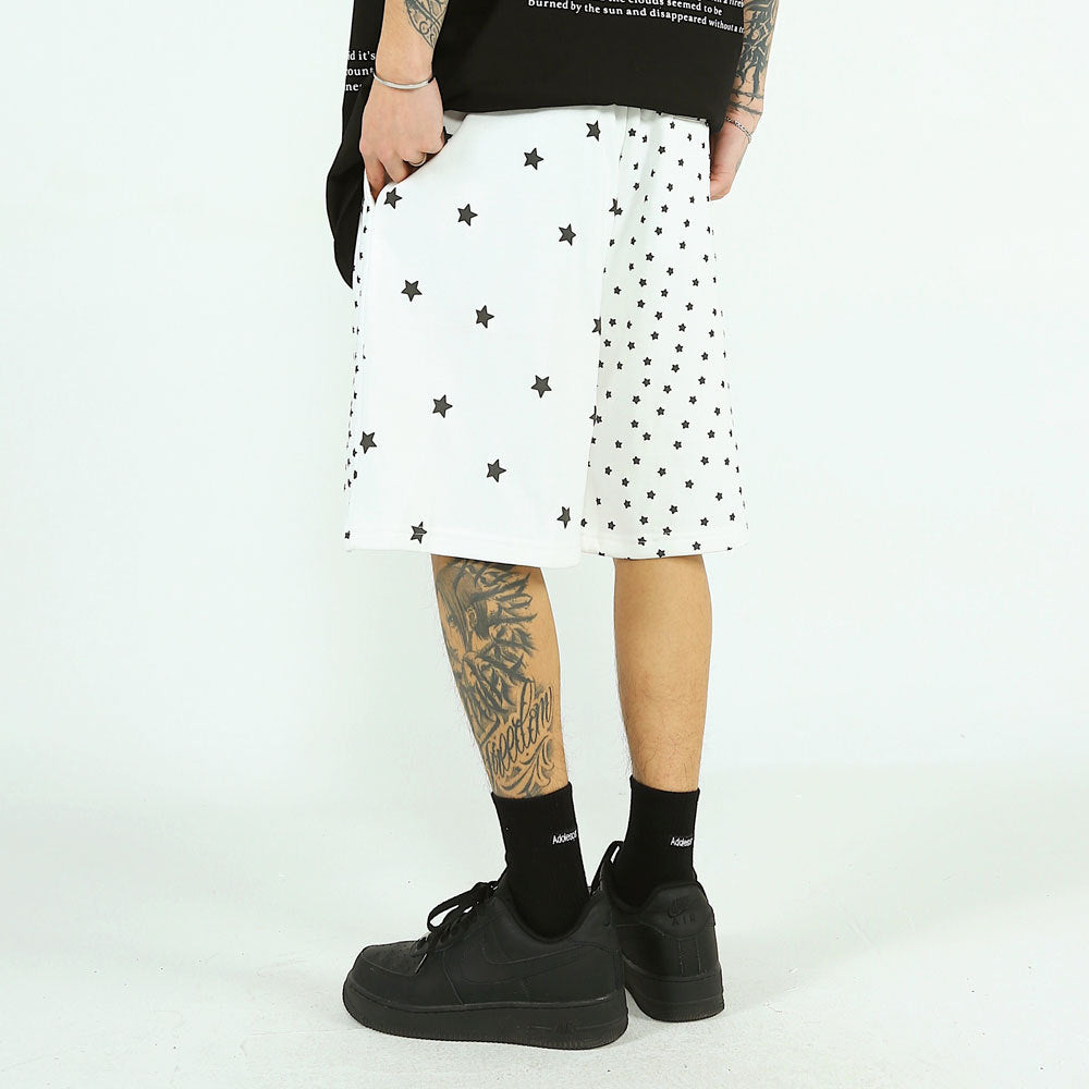 Five-pointed Star Full Print Men's Casual Shorts