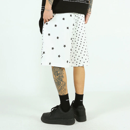 Five-pointed Star Full Print Men's Casual Shorts