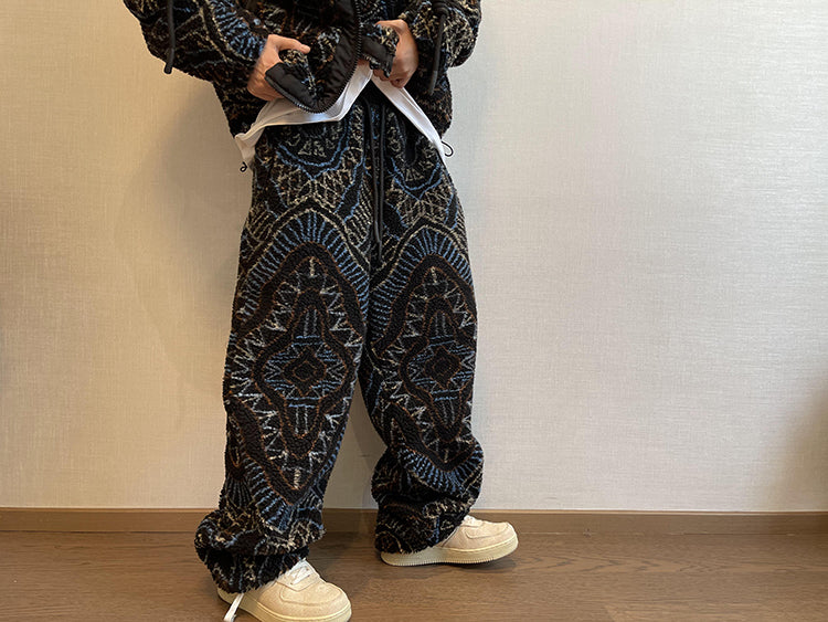 Men's Loose Casual Seaside Beach Straight-leg Wide-leg Pants