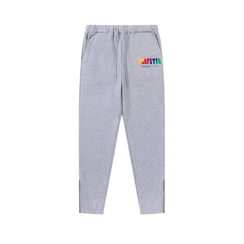 Plush Hoodie With Zipper Closure Trousers