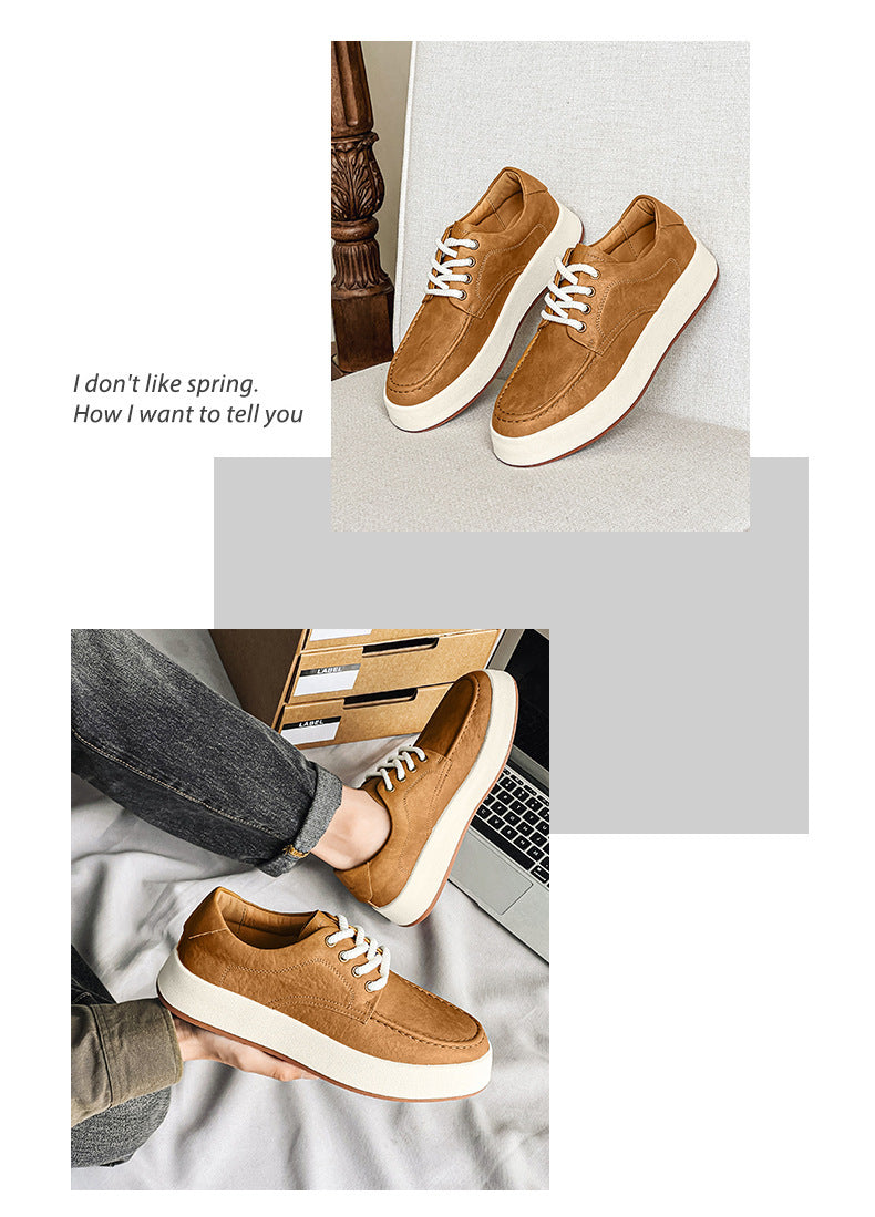 Casual Men's Lace-up Platform Casual Shoes