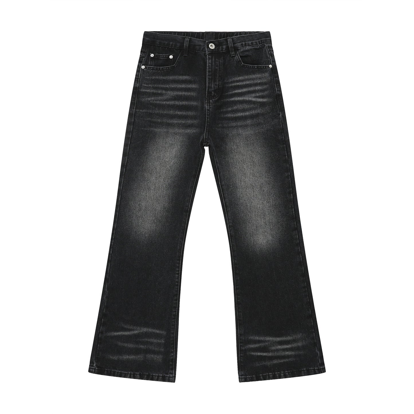 Loose Worn Looking Washed-out Slightly Flared Jeans Men